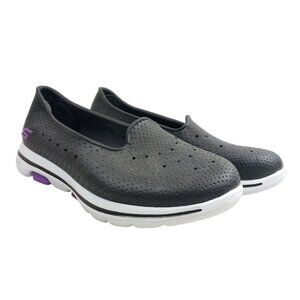Skechers Womens Size 9 Go Walk 5 Ultra Go Slip-On Shoes Black Rubber